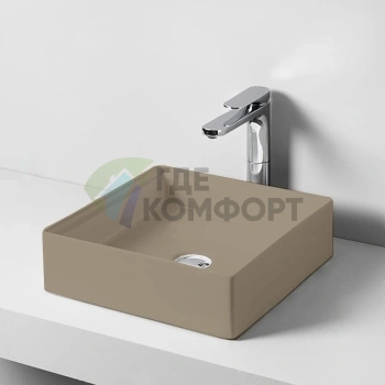Раковина накладная Artceram Scalino 38х38 см без отверстия, цвет cream (SCL001 22 00) - фото 1