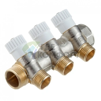 Коллектор Stout (SMB 6851 341203) 3/4 ВР(г) х 3 выхода 1/2 НР(ш) х 3/4 НР(ш) регулируeмый - фото 4