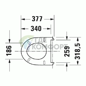 Подвесной унитаз Duravit DuraStyle basic для детей с вертикальным смывом, 4,5 л (2574090000) - фото 2