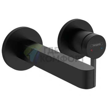 Смеситель для раковины Hansgrohe Finoris настенный, черный матовый (76051670) - фото 1