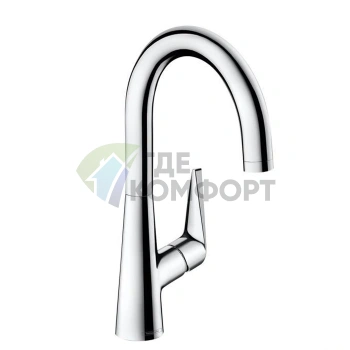 Однорычажный смеситель Hansgrohe Talis M51 для кухни с поворотным изливом (хром) (72814000) - фото 1