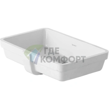 Встраиваемая раковина Duravit Vero без площадки под смеситель, белая, 485x315 мм (330480022) - фото 1