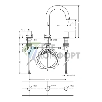Смеситель для раковины Hansgrohe Vernis Shape с донным клапаном, хром (71563000) - фото 2