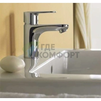 Комплект сантехники Hansgrohe Talis E2: смеситель для ванны с душем, смеситель для раковины и душевая стойка - фото 3