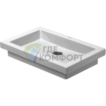 Раковина Duravit 2nd Floor 58x41.5 см, белая, без перелива (317580000) - фото 1