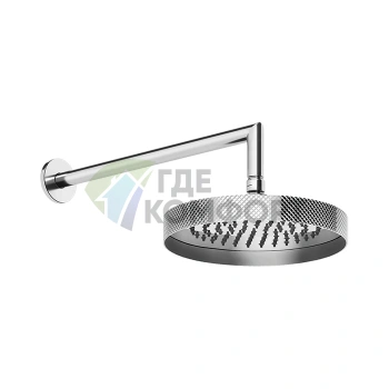 Gessi Anello/Ingranaggio Душевая головка для настенного крепления с шарниром, 218 мм, хром (63448#031) - фото 1
