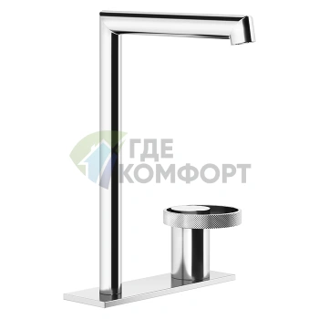 Смеситель для раковины Gessi Anello высокий с длинным изливом, без донного клапана, хром (63316#031) - фото 1