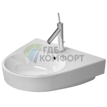 Подвесная раковина Duravit 600x500 мм с полупьедесталом, белая (2323600000) - фото 3