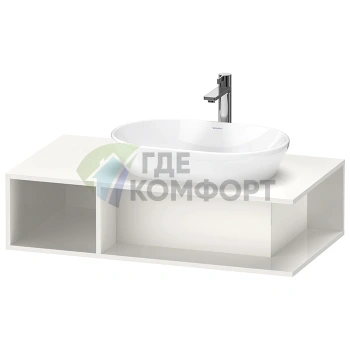 Подвесная тумбочка Duravit D-Neo компактная с открытым отделением, белый высокоглянцевый (DE495902222) - фото 1