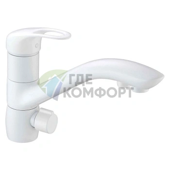 Смеситель для кухни Zorg ZR 404 KF белый - фото 1
