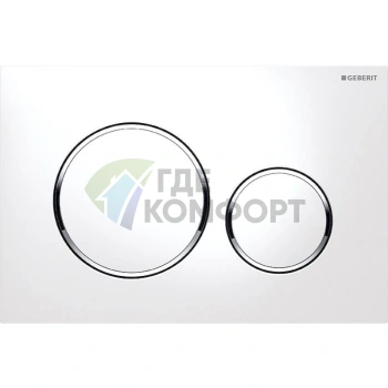 Кнопка смыва Geberit Sigma 20 115.882.KJ.1 для подвесного унитаза, белая - фото 1