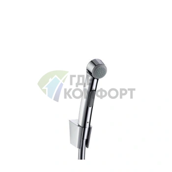 Гигиенический душ Hansgrohe 1jet со шлангом 1,25 м и настенным держателем, хром (32129000) - фото 1