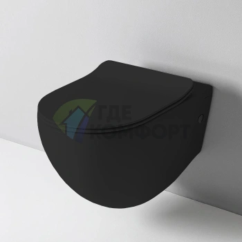 Унитаз подвесной Artceram FILE 2.0 безободковый компактный 36x52 см, матовый черный (FLV004 17 30) - фото 1