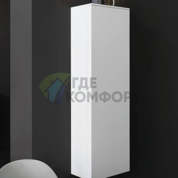 Подвесной шкаф Laufen Kartell с 4 стеклянными полками, 400x270x1300 мм, белый матовый (4.0828.1.033.640.1) - фото 1
