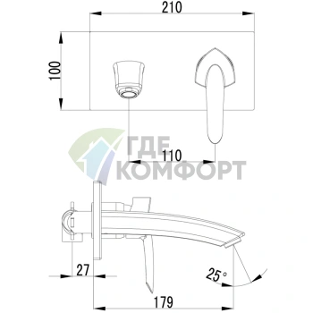 Встраиваемый смеситель для раковины Lemark Mars LM3526C - фото 4