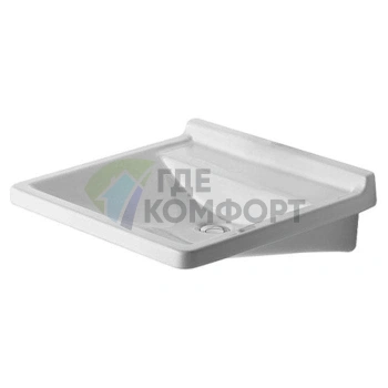 Подвесная раковина Duravit Starck III узкая 600х545 мм белая с переливом (312600000) - фото 3
