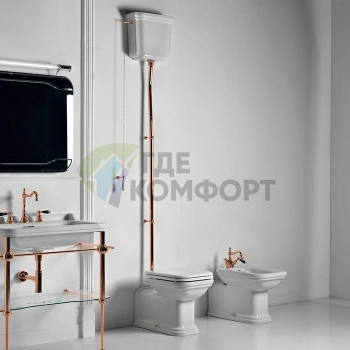 Бачок подвесной Kerasan Waldorf без крышки для скрытого монтажа (белый) (418001) - фото 1