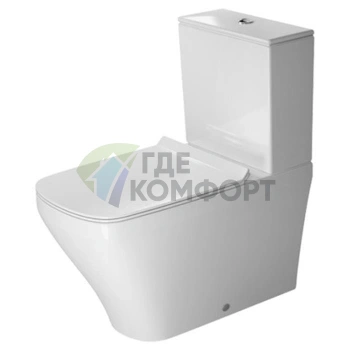 Унитаз Duravit DuraStyle моноблок пристенный 370x700 мм с универсальным сливом, белый (2156090000) - фото 1