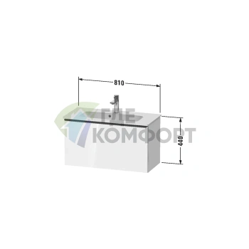 Тумбочка подвесная Duravit D-Neo Compact: Белый глянец для вашей ванной (DE426902222) - фото 2