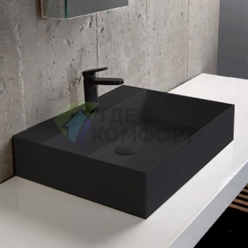 Подвесная раковина AZZURRA ELEGANCE 60x45 см, цвет Carbone - фото 1