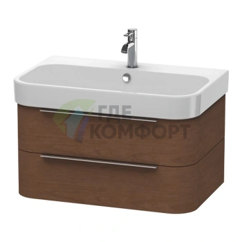 Тумба под раковину Duravit Happy D.2 80 см в цвете «Американский орех» (H2636501313) - фото 1