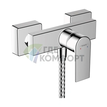 Смеситель для душа Hansgrohe Vernis Shape: Однорычажный настенный с двумя уровнями расхода воды в хроме (71656000) - фото 1