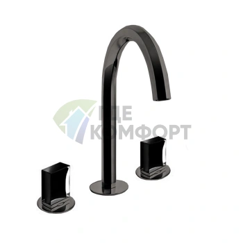 Смеситель для раковины FANTINI VENEZIA на 3 отверстия, цвет Matt Gun Metal (29 P5 N404SW) - фото 1