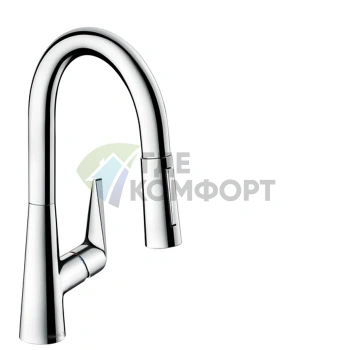Смеситель для кухни Hansgrohe Talis M51 с вытяжным душем и поворотным изливом в хроме (73850000) - фото 1