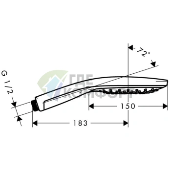 Ручной душ HG Raindance Select S 150 с 3 режимами RainAir и EcoSmart, цвет белый-хром (28588400) - фото 2