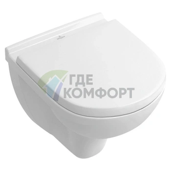 Подвесной унитаз Villeroy & Boch O Novo 5688 H1 01 alpin с микролифтом