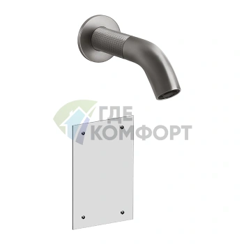 Электронный настенный смеситель GESSI 316 CESELLO для раковины, цвет «матовый графит» (54414#239) - фото 1