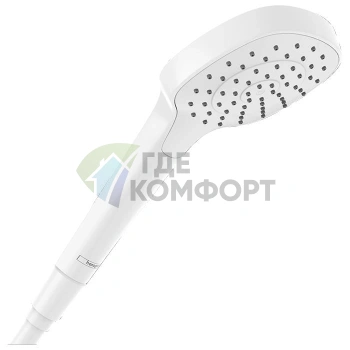 Ручной душ HG Croma Select E 110 с дождевой насадкой Rain, EcoSmart 9 л/мин, матовый белый (26815700) - фото 1
