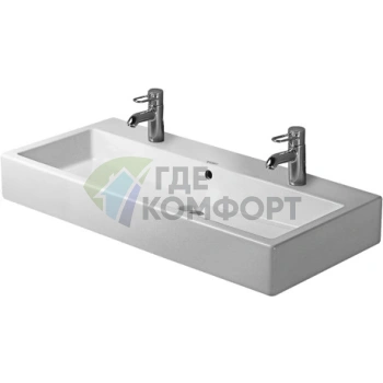 Раковина Duravit Vero для мебели без перелива, с 2 отверстиями под смеситель, 1000x470 мм, белая (454100043) - фото 1