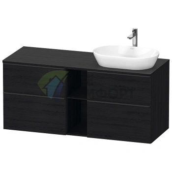 Подвесная тумба Duravit D-Neo Black Oak, 644x1400x550 мм, 2 ящика (DE4970R1616) - фото 1