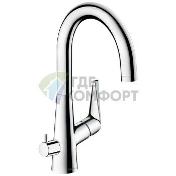Кухонный смеситель Hansgrohe Talis S M51 однорычажный с поворотным изливом, хром (72811000) - фото 1
