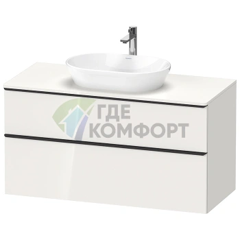 Подвесная тумба Duravit D-Neo с 2 ящиками, 644x1200x550 мм, белый глянец (DE496902222) - фото 1