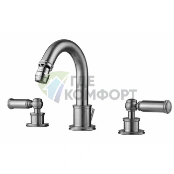 Смеситель для биде Bossini Liberty на 3 отверстия с поворотным изливом, хром (Z001402.030) - фото 1