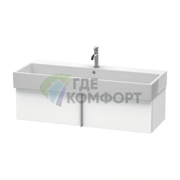 База под раковину Duravit VA с выдвижным ящиком, белая матовая, 298x1184x431 мм (VA612901818) - фото 1