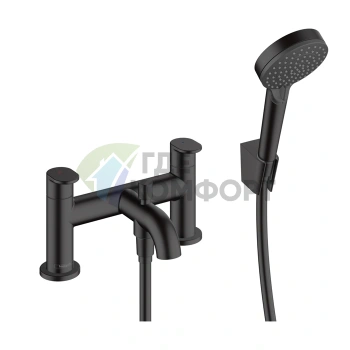 Смеситель для ванны Hansgrohe Vernis Blend с ручным душем, матовый черный (71461670) - фото 1