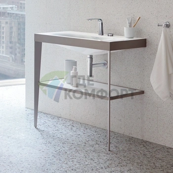 Консоль напольная Duravit XViu с раковиной и полкой, цвет шампань мат/белый глянец (XV4715EB185) - фото 1