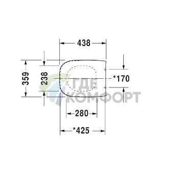 Сиденье для унитаза Duravit D-Code с микролифтом, белое (67390000) - фото 2