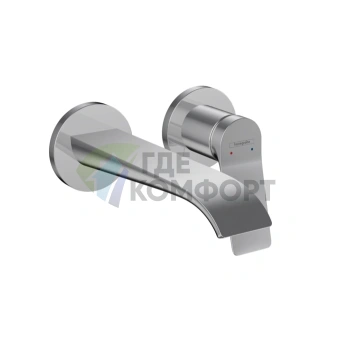 Смеситель для раковины настенный HG Vivenis 195 хром (75050000) - фото 1