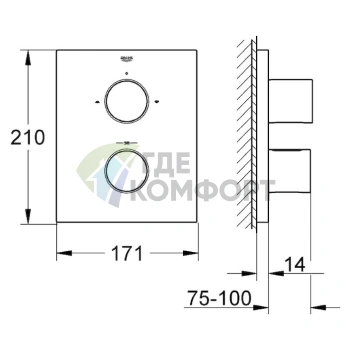 Термостат для ванны Grohe Grohtherm F 27618000 — комфорт и безопасность вашего душа - фото 3