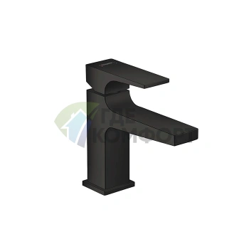 Смеситель для раковины Hansgrohe Metropol 100, черный матовый, с донным клапаном (32500670) - фото 1