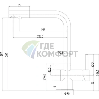 Кухонный смеситель Zorg Inox SZR-7039 с выдвижной лейкой - фото 2