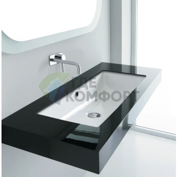 Встраиваемая раковина KERASAN Slim 750x340 мм белая - фото 2