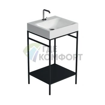 Раковина KERASAN Cento 50x45 см подвесная накладная белая без отверстия под сметитель (353001*0) - фото 1