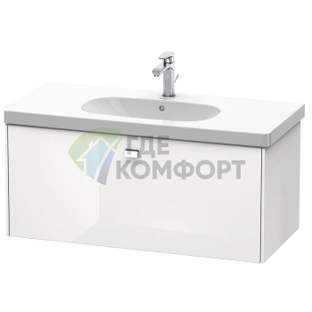 Тумба подвесная Duravit Brioso 1020 мм белая глянцевая с выдвижным ящиком (BR404702222) - фото 1