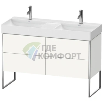 Напольная тумба Duravit XSquare под раковину с 4 ящиками, 731x1184x460 мм, белый глянец (XS445602222) - фото 1