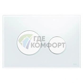 Кнопка смыва TECE Loop 9240650 для инсталляции: белое стекло - фото 1